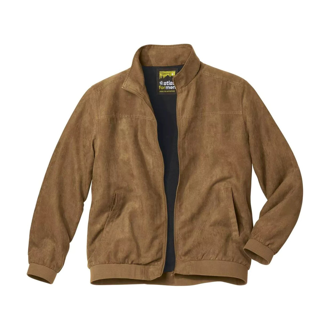 Ochre - Front - Atlas For Men Mens Faux Suede Water Repellent Jacket