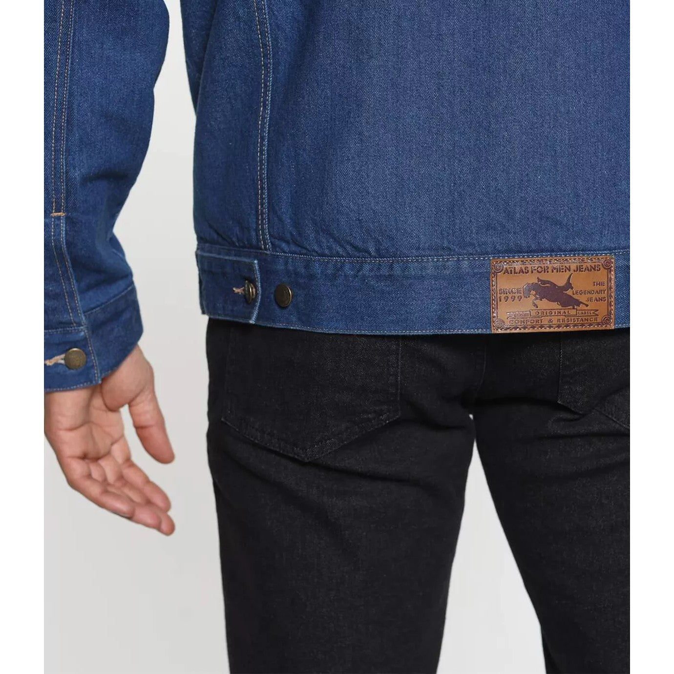 Blue - Lifestyle - Atlas For Men Mens Quilted Denim Jacket
