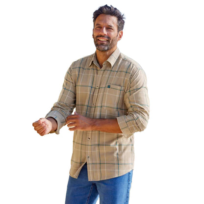 Beige-Green - Lifestyle - Atlas For Men Mens Flannel Shirt (Pack of 2)