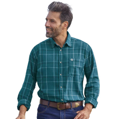 Beige-Green - Pack Shot - Atlas For Men Mens Flannel Shirt (Pack of 2)