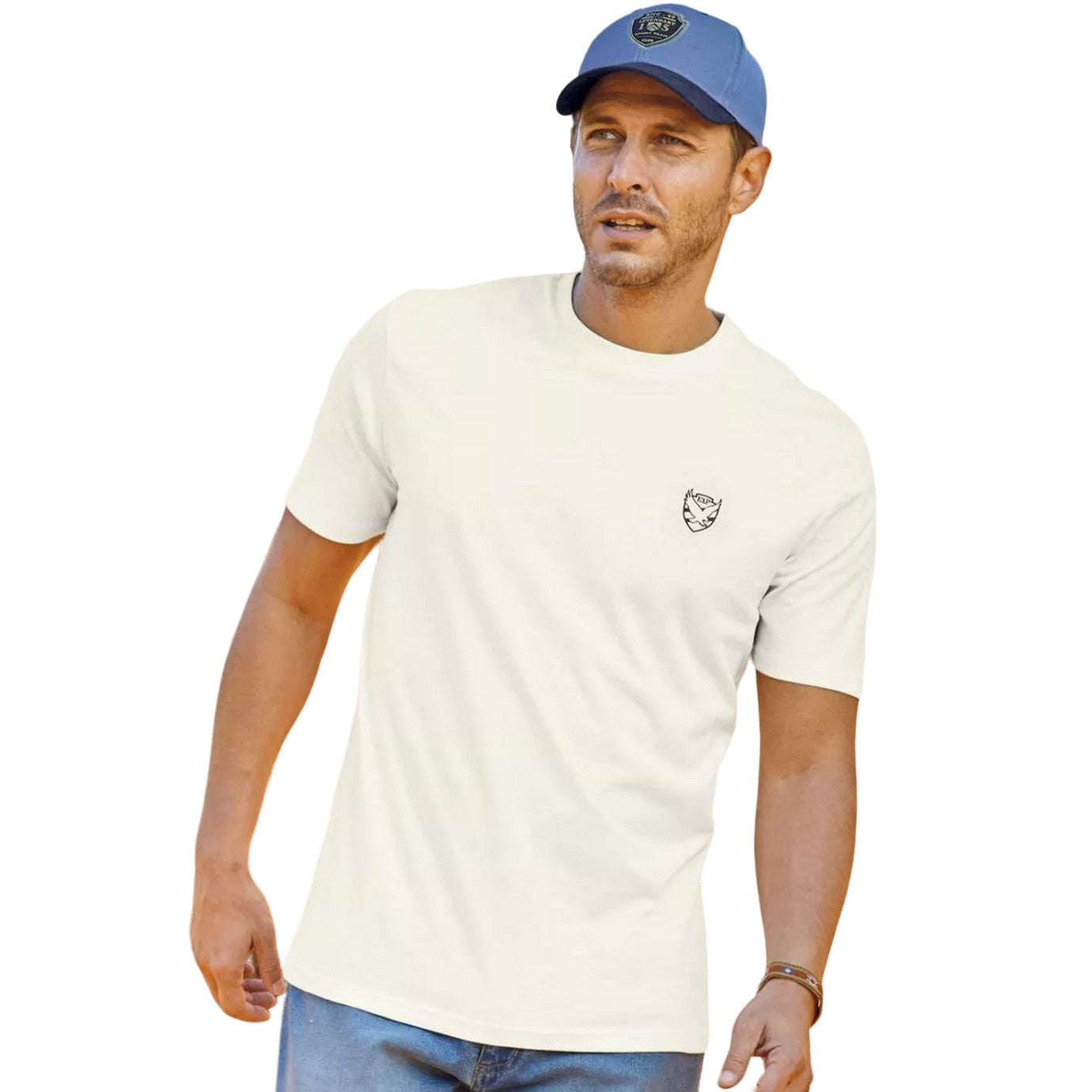 Burgundy-White-Black-Green - Back - Atlas For Men Mens Eagle T-Shirt (Pack of 4)