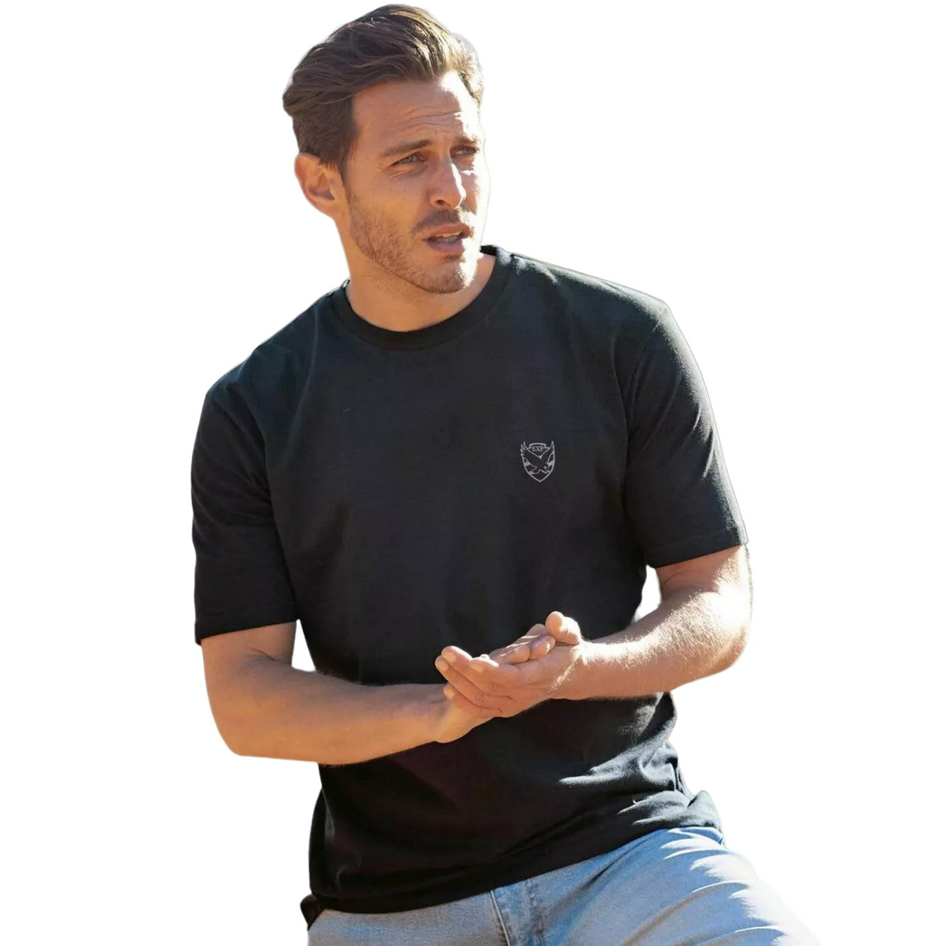 Burgundy-White-Black-Green - Side - Atlas For Men Mens Eagle T-Shirt (Pack of 4)