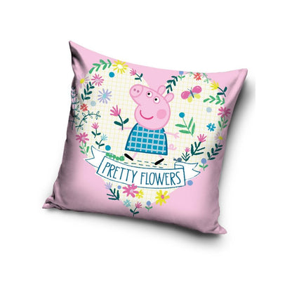 Pink - Front - Peppa Pig Pretty Flowers Filled Cushion