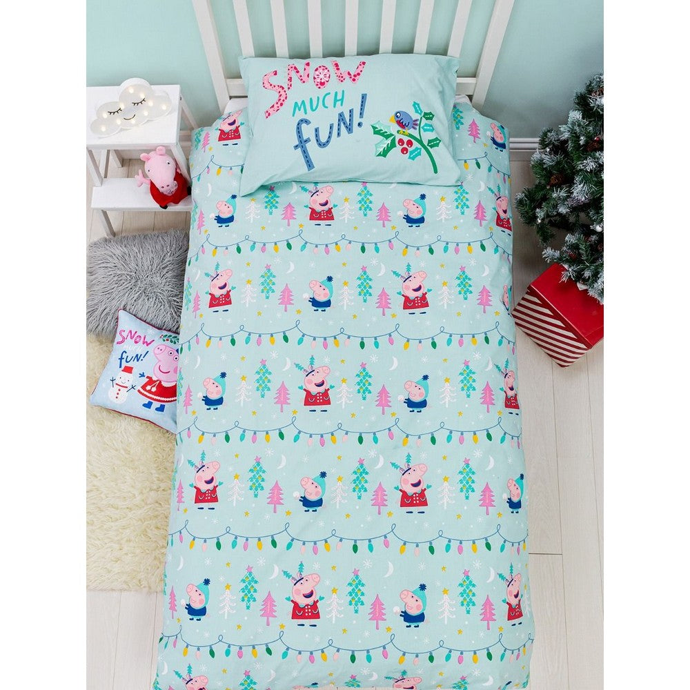 Blue - Lifestyle - Peppa Pig Snowman Duvet Cover Set
