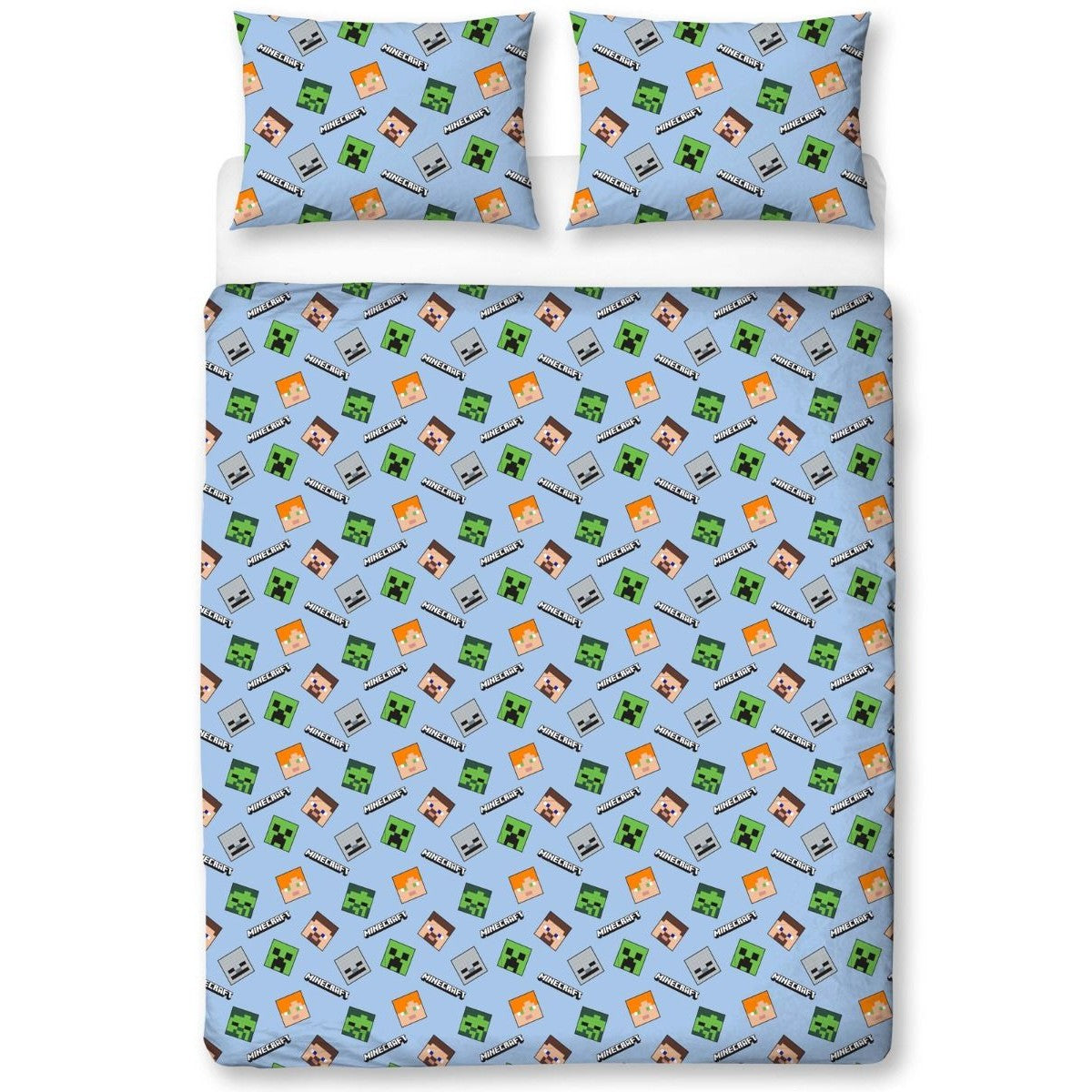 Green-Blue - Side - Minecraft Epic Duvet Cover Set