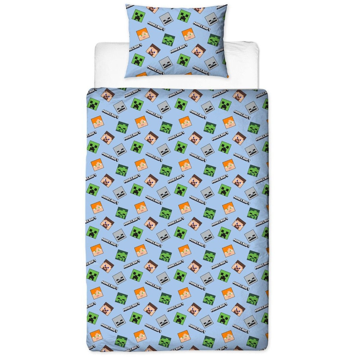 Green-Blue - Close up - Minecraft Epic Duvet Cover Set
