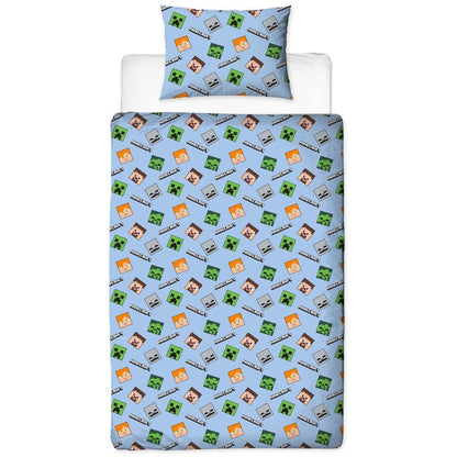 Green-Blue - Close up - Minecraft Epic Duvet Cover Set