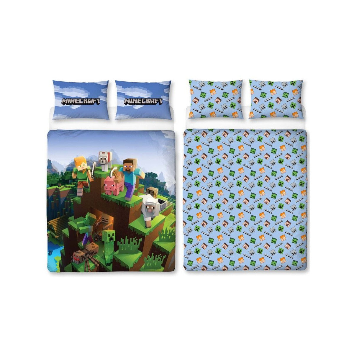 Green-Blue - Front - Minecraft Epic Duvet Cover Set