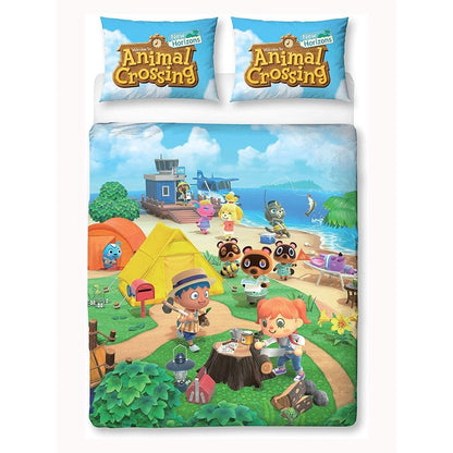 Multicoloured - Front - Animal Crossing Logo Duvet Cover Set