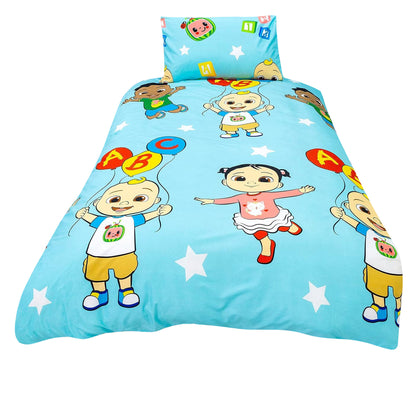 Blue-White-Green - Back - Cocomelon Friends Duvet Cover Set