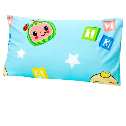 Blue-White-Green - Side - Cocomelon Friends Duvet Cover Set