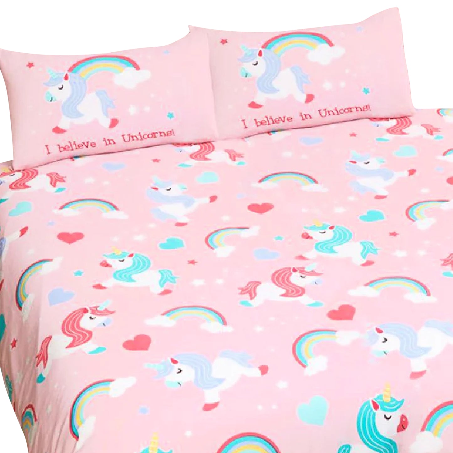 Pink - Lifestyle - Bedding & Beyond Childrens-Kids I Believe In Unicorns Duvet Cover Set