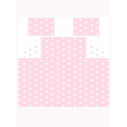 Pink-White - Side - Bedding & Beyond Stars Fitted Bed Sheet Set