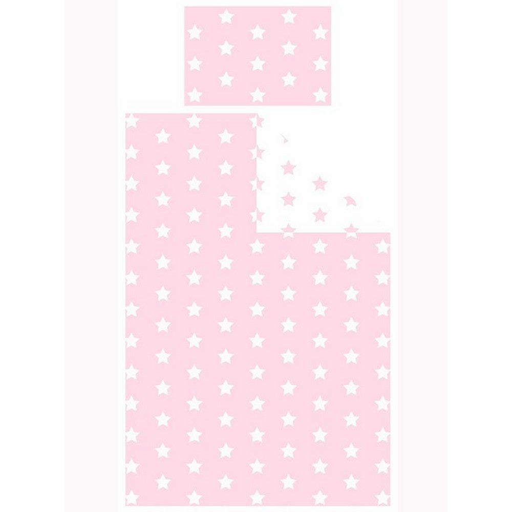 Pink-White - Front - Bedding & Beyond Stars Fitted Bed Sheet Set