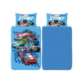 Blue-White-Red - Front - Hot Wheels Epic Stunt Duvet Cover Set