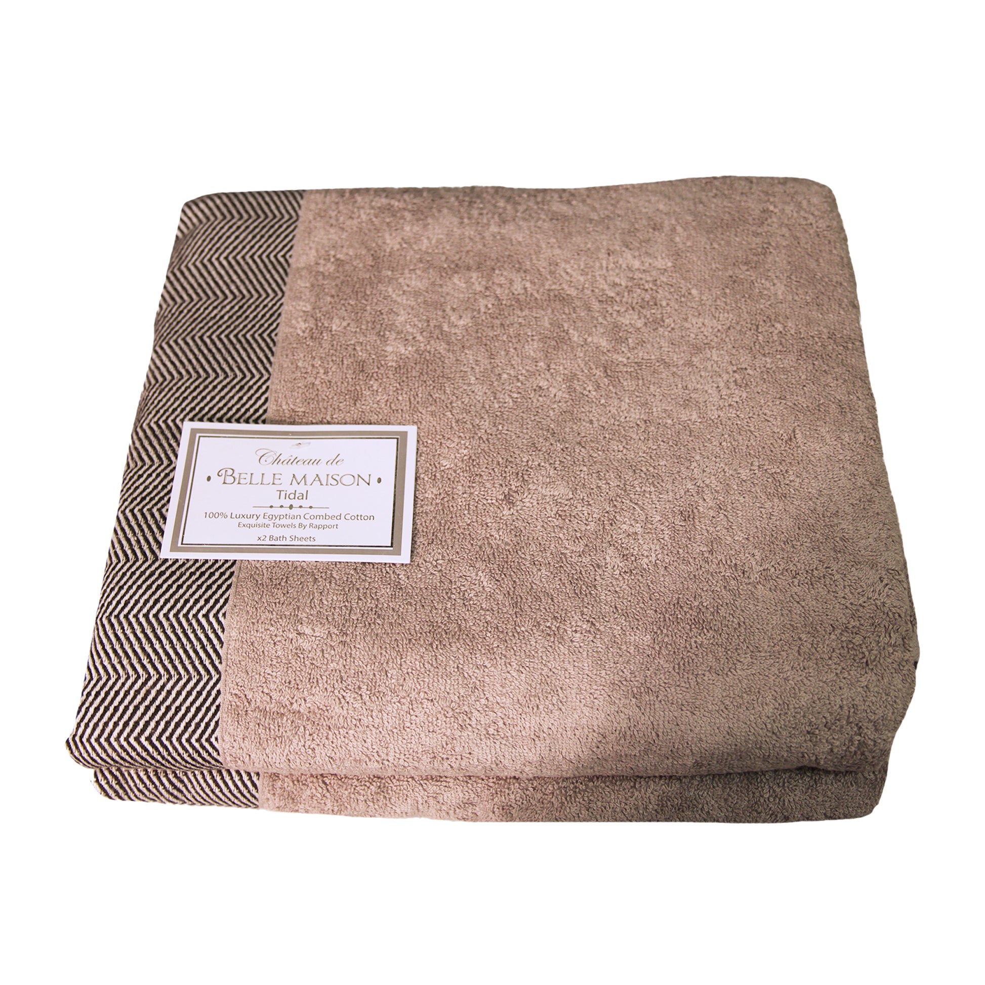 Natural - Back - Rapport Tidal Towel Bale Set (Pack of 2)