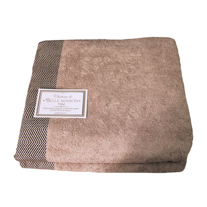 Natural - Back - Rapport Tidal Towel Bale Set (Pack of 2)