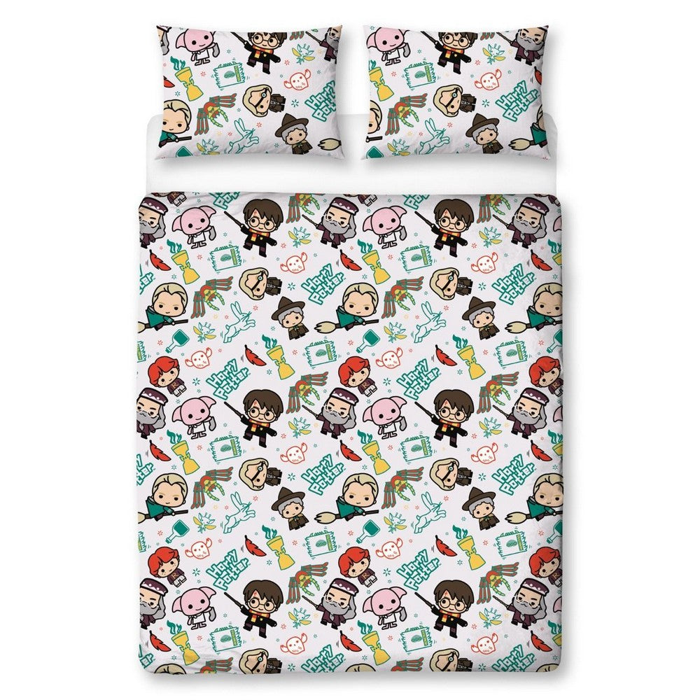 White - Back - Harry Potter Scene Duvet Cover Set
