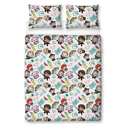 White - Back - Harry Potter Scene Duvet Cover Set