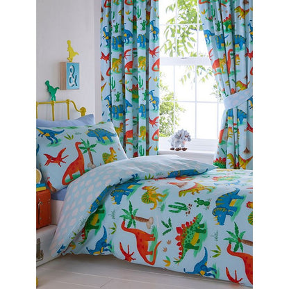 Blue - Front - Kids Club Dinosaur Duvet Cover Set