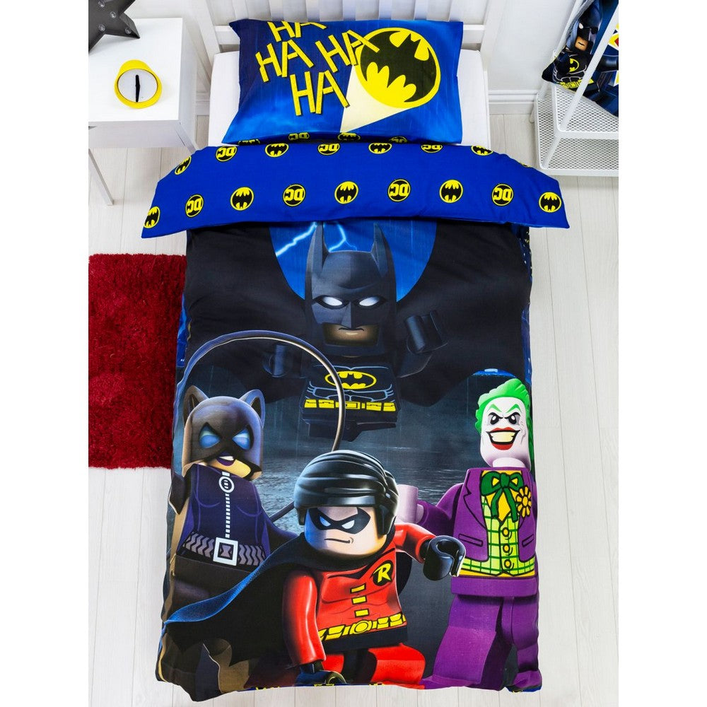 Blue-Black-Red - Back - Lego Superheroes Challenge Duvet Cover Set