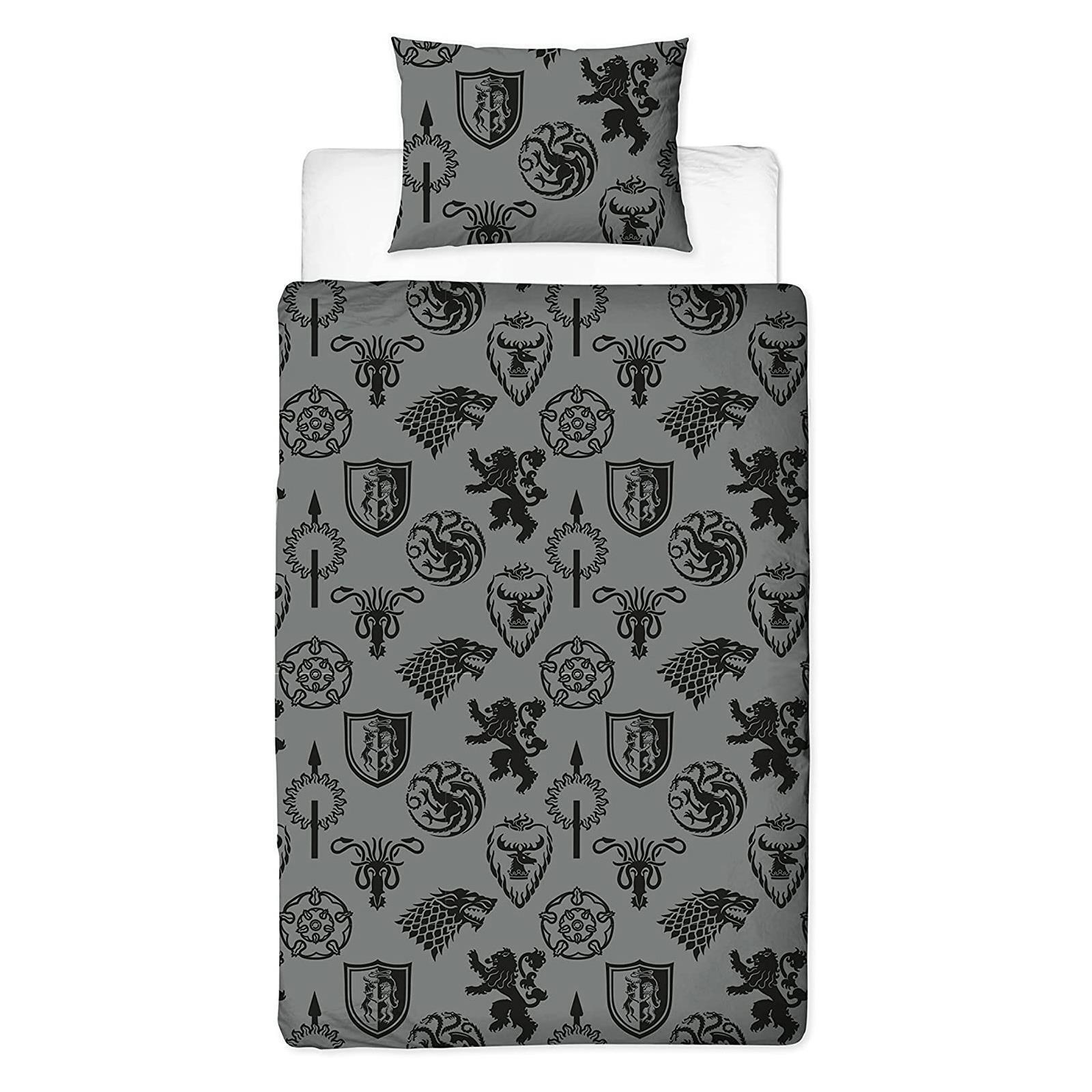 Grey - Back - Game of Thrones Icons Duvet Cover Set
