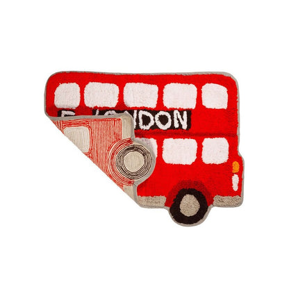 Red - Back - London Bus Floor Rug