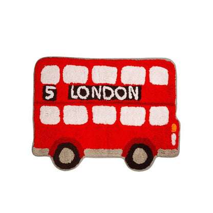 Red - Front - London Bus Floor Rug
