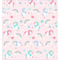Pink - Side - I Believe In Unicorns Lined Curtains (Pack Of 2)
