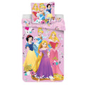 Pink-Multicoloured - Front - Disney Princess Duvet Cover Set