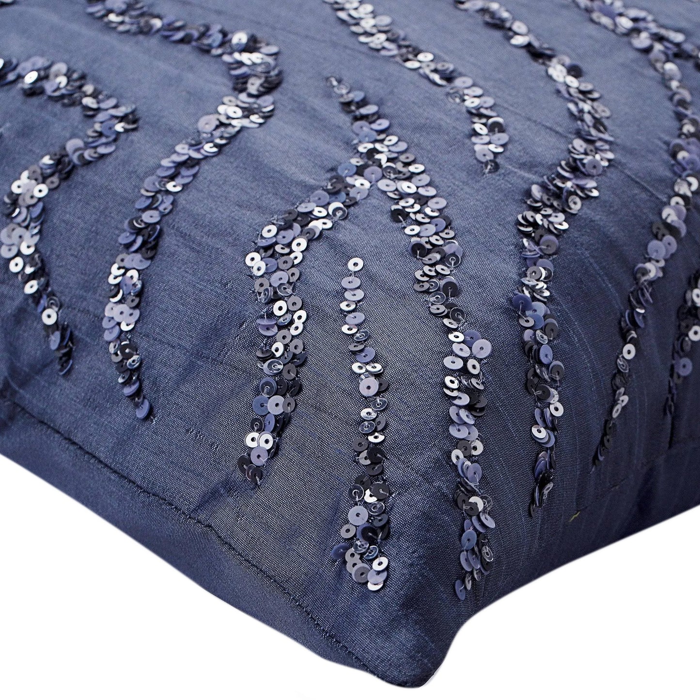 Midnight Blue - Side - Arthouse Sequin Cushion