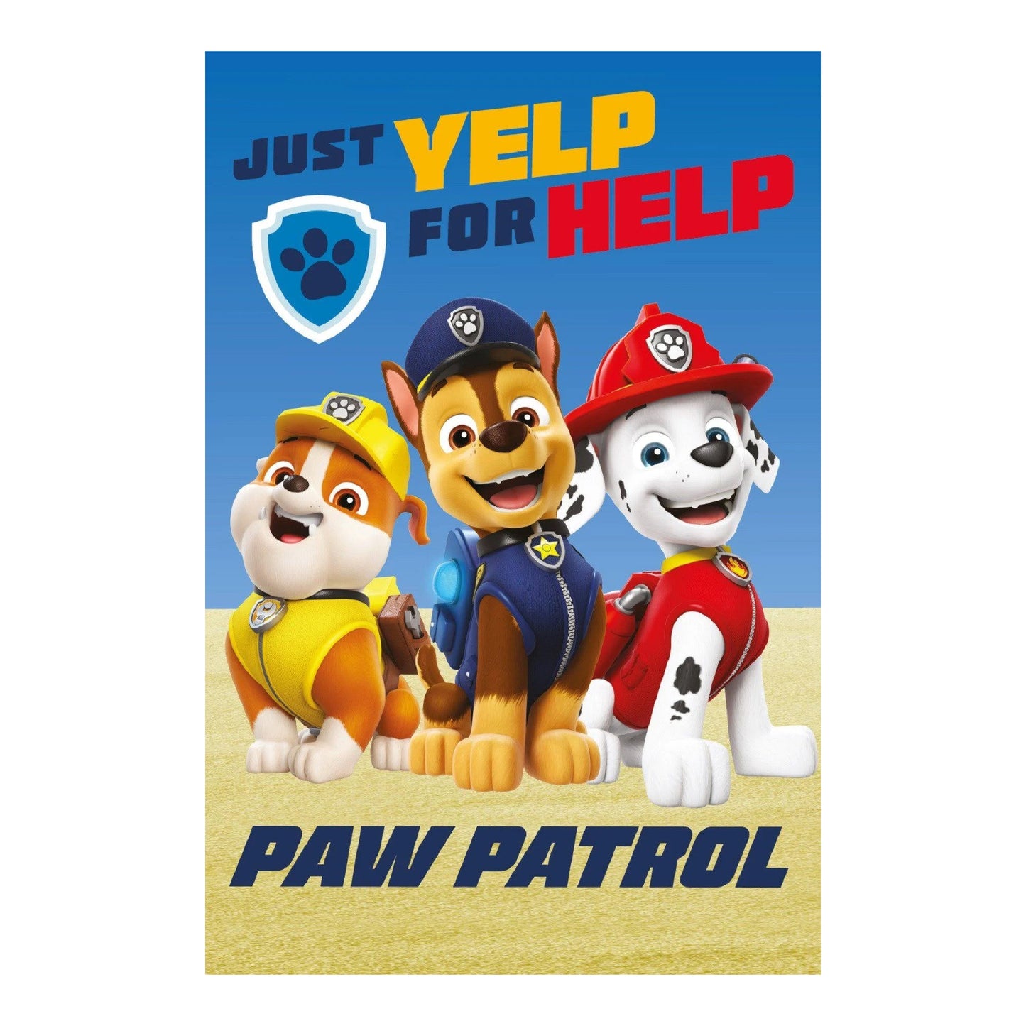 Blue-Multicoloured - Front - Paw Patrol Yelp For Help Fleece Blanket