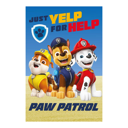 Blue-Multicoloured - Front - Paw Patrol Yelp For Help Fleece Blanket