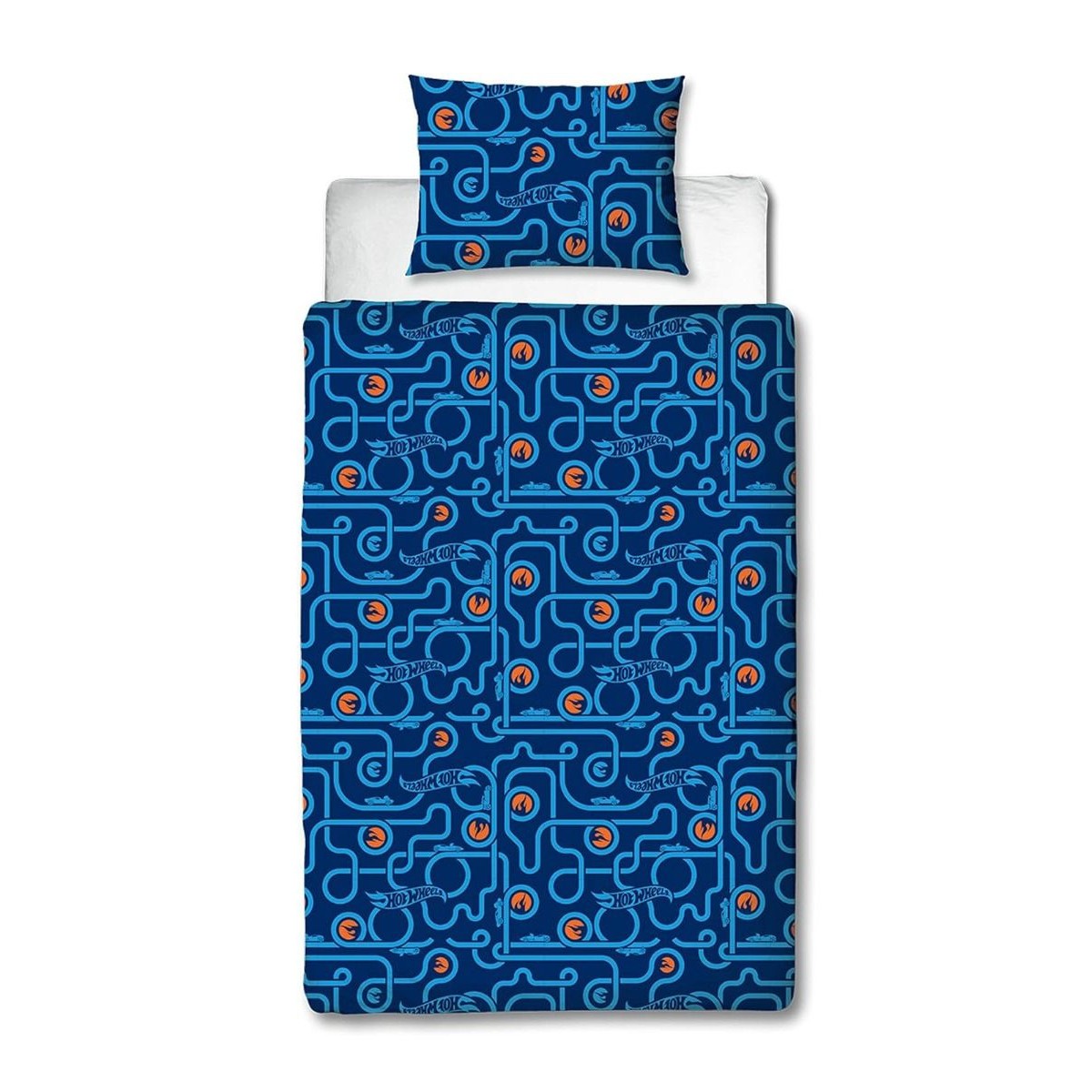 Blue-Multicoloured - Back - Hot Wheels Beast Reversible Duvet Cover Set