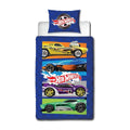 Blue-Multicoloured - Front - Hot Wheels Beast Reversible Duvet Cover Set