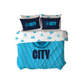 Blue - Side - Manchester City FC Crest Duvet Cover Set