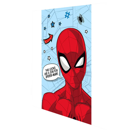 Blue-Red - Side - Spider-Man Microflannel Star Blanket