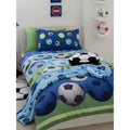 Blue-Green-White - Front - Catherine Lansfield Football Duvet Cover Set