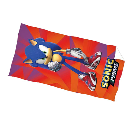 Multicoloured - Side - Sonic Prime Cotton Beach Towel