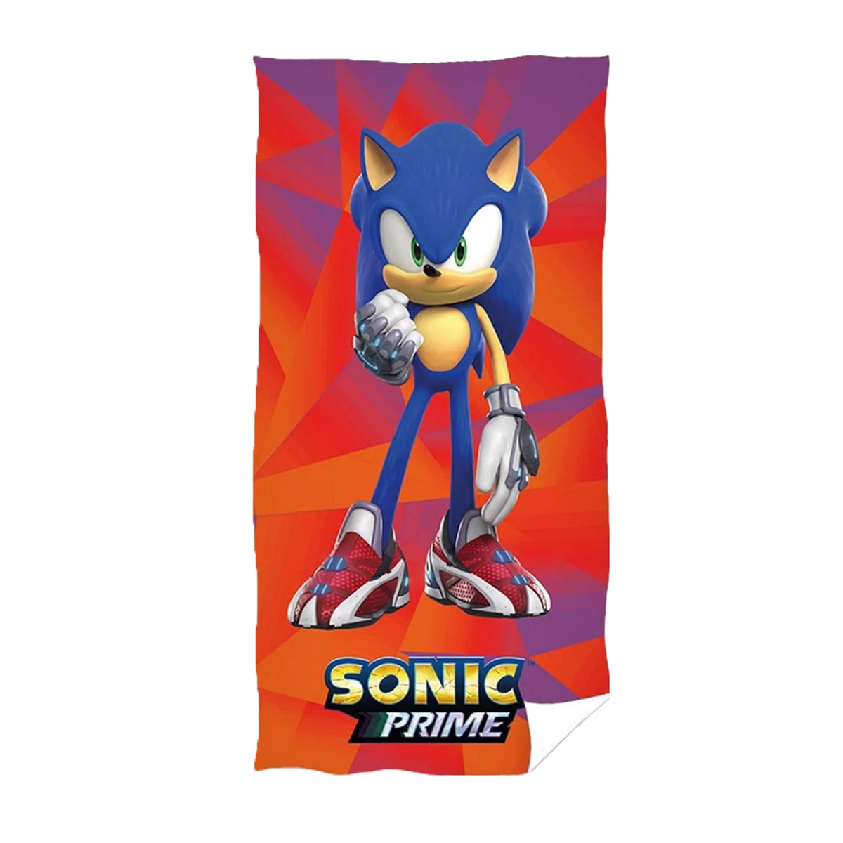 Multicoloured - Front - Sonic Prime Cotton Beach Towel