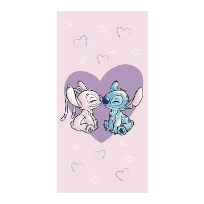 Pink-Purple-Blue - Front - Disney Lilo & Stitch Love Beach Towel