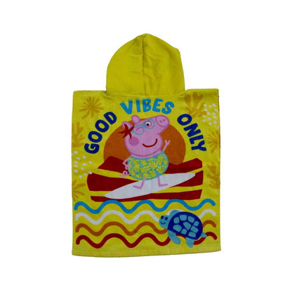 Multicoloured - Back - Peppa Pig Childrens-Kids Ocean Hooded Towel