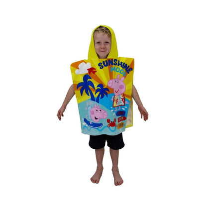 Multicoloured - Side - Peppa Pig Childrens-Kids Ocean Hooded Towel