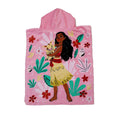 Pink-Multicoloured - Back - Disney Princess Childrens-Kids Duo Hooded Towel