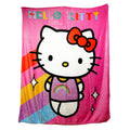 Pink - Front - Hello Kitty Fleece Rainbow Blanket
