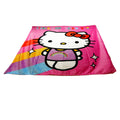 Pink - Side - Hello Kitty Fleece Rainbow Blanket