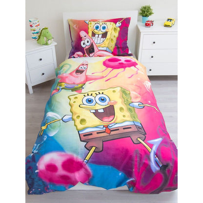 Pink-Blue-Yellow - Back - SpongeBob SquarePants Duvet Cover Set