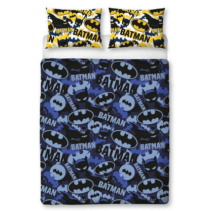 Blue-Yellow-Black - Side - Batman Camo Duvet Cover Set