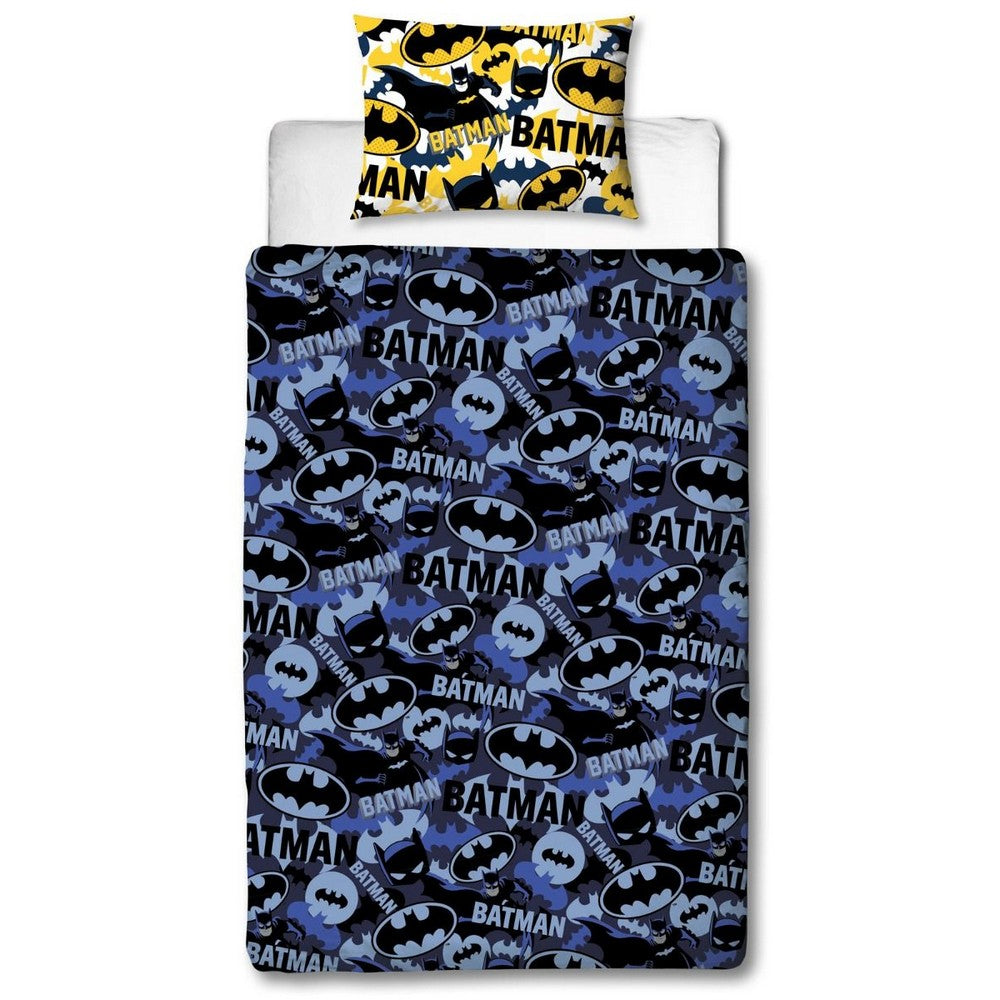 Blue-Yellow-Black - Front - Batman Camo Duvet Cover Set