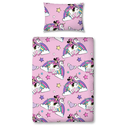 Pink - Front - Disney Childrens-Kids Believe Minnie Mouse Duvet Cover Set